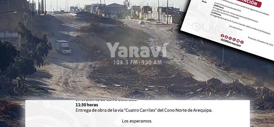 Yura: Obra inconclusa, pero gobierno regional anuncia entrega