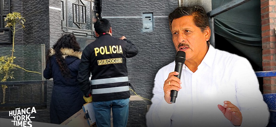 Huancavelica: Fiscalía allana vivienda del gobernador Huayllani por caso de corrupción en saneamiento