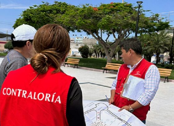 Nuevo Chimbote: Contraloría inspecciona obra de mejoramiento de la Plaza Mayor