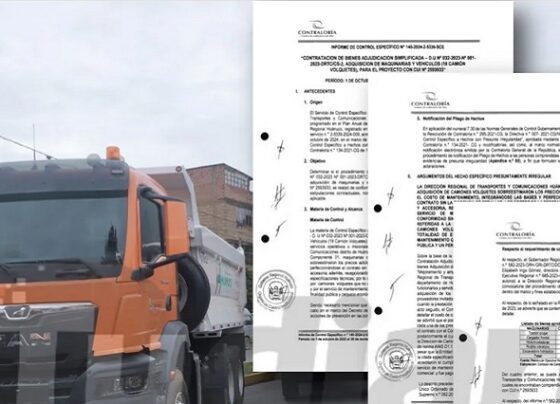 Órgano de control ratifica presuntas irregularidades en compra de volquetes en Transportes