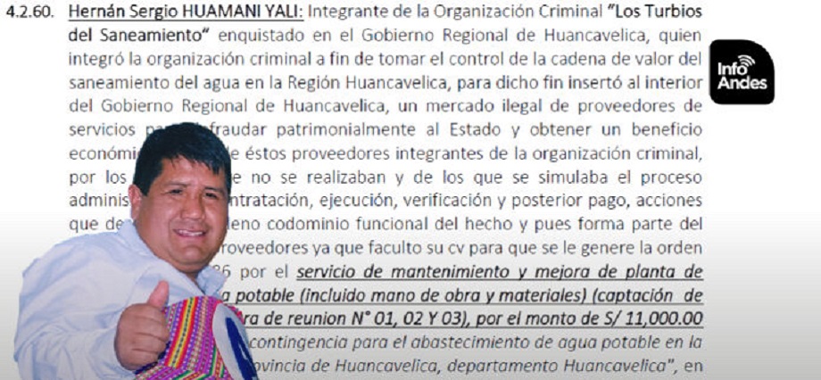 Según la Fiscalía, Hernán Huamaní habría simulado ejecución de obra para “Los turbios del saneamiento”