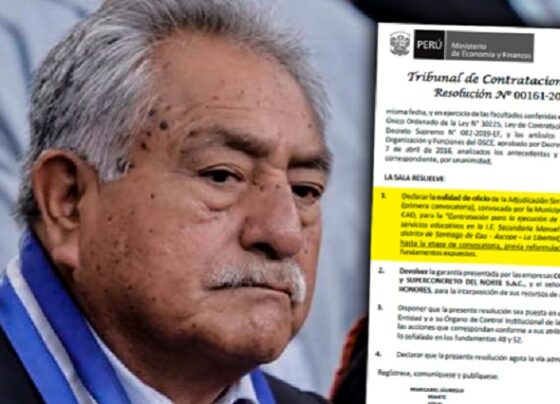 TCE interviene en municipio de Santiago de Cao y anula licitación adjudicada a Consorcio Santiago