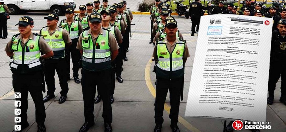 APP plantea declarar en emergencia a la Policía para realizar contrataciones directas a favor de la institución