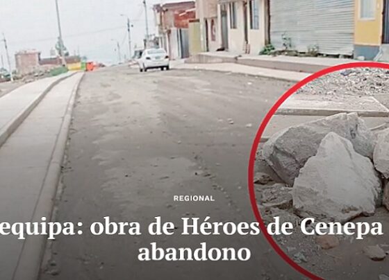 Arequipa: obra de Héroes de Cenepa en abandono