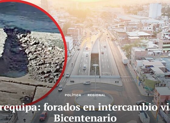 Arequipa: forados en intercambio vial Bicentenario