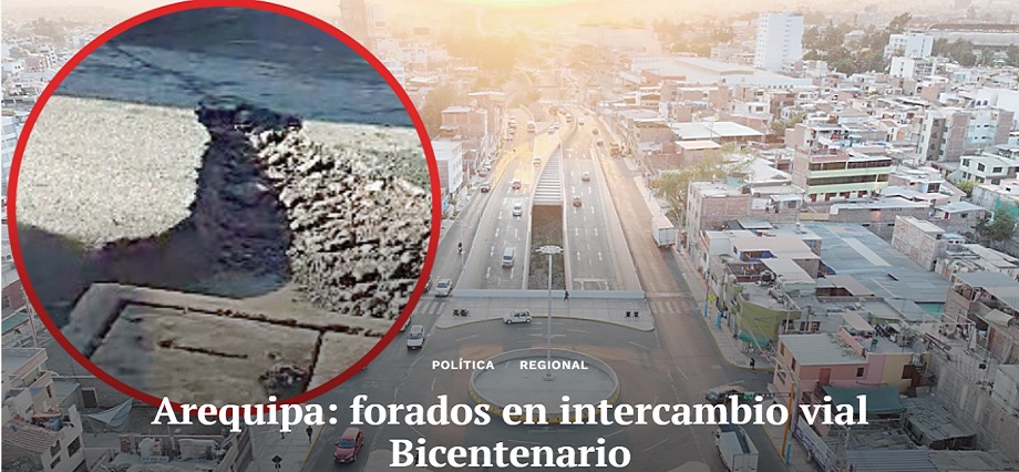 Arequipa: forados en intercambio vial Bicentenario