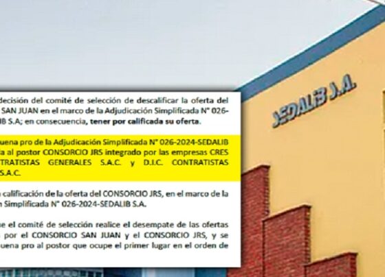 TCE interviene en Sedalib y revoca buena pro otorgada a Consorcio JRS