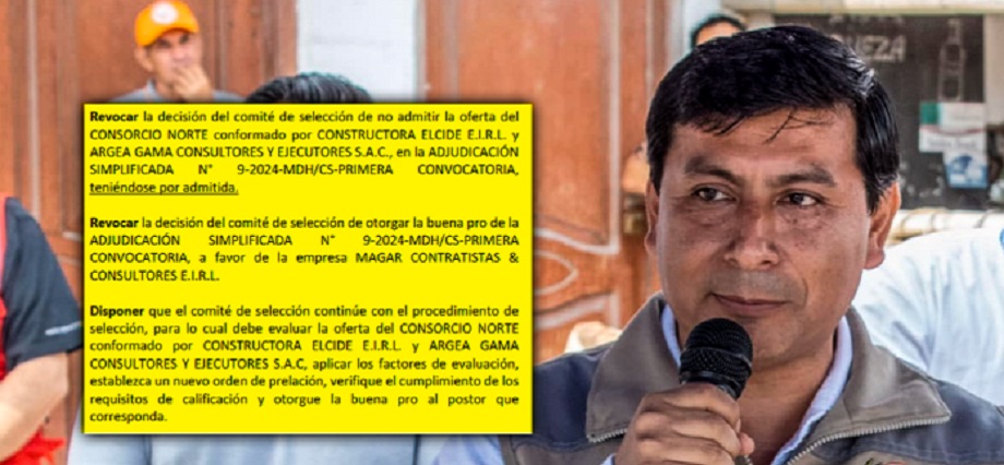 TCE revoca buena pro otorgada por Municipalidad de Huanchaco a Magar Contratistas & Consultores E.I.R.L.