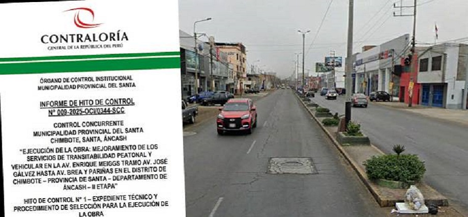 Chimbote: expediente de obra de S/13.4 millones en av. Meiggs está plagado de irregularidades