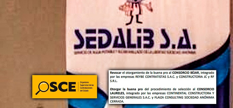 Jefe de Logística de Sedalib intentó anular proceso corregido por el TCE