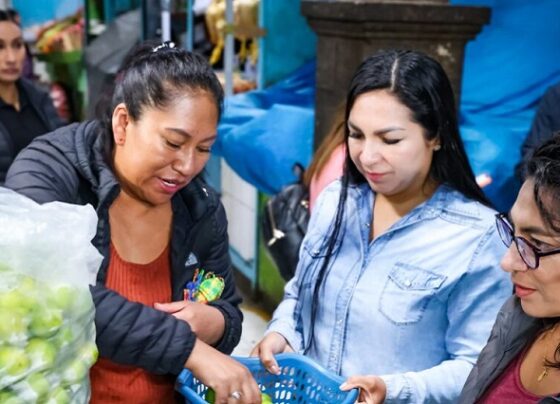 Leslie Urteaga supervisa compra de alimentos para nueva modalidad de Wasi Mikuna en Ayacucho