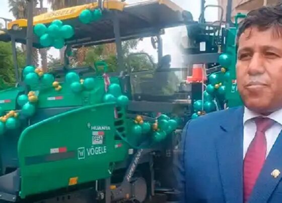Realizan entrega de primer lote de maquinarias para asfaltado en Huanta