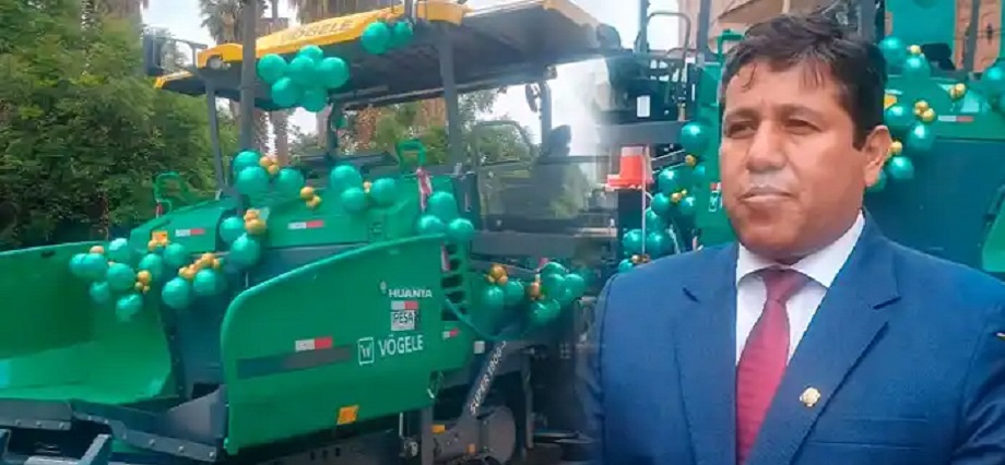 Realizan entrega de primer lote de maquinarias para asfaltado en Huanta