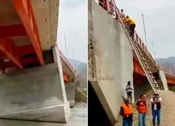 Se inclinó 30°: el puente de S/5 millones al sur de Lima que quedó inservible a 3 años de ser inaugurado