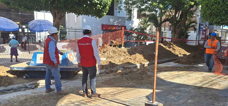 Tumbes: Contraloría advierte riesgos en trabajos de la calle Bolívar que podrían afectar vida útil de la obra