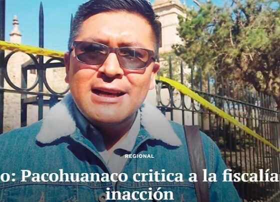 Puno: Pacohuanaco critica a la fiscalía por inacción