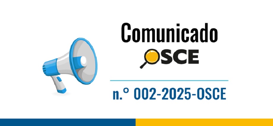 Comunicado N°002-2025-OSCE