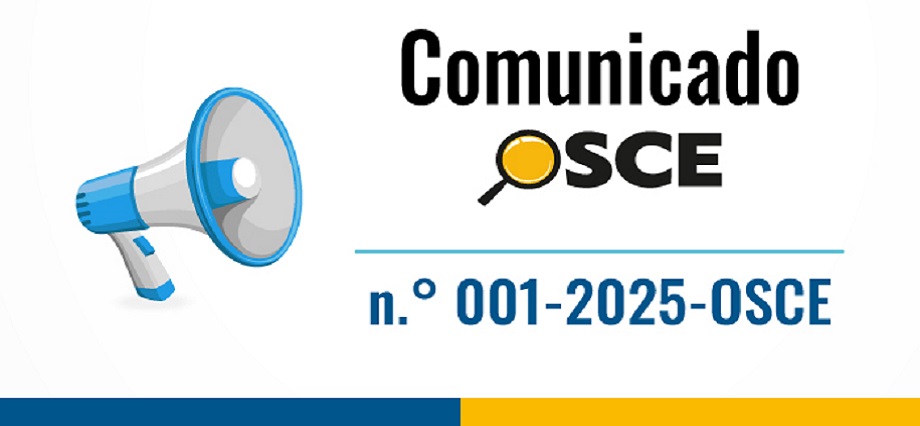 Comunicado N°001-2025-OSCE