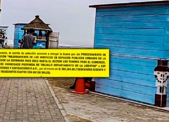 ESP Construcciones y Edificaciones tiene a cargo la instalación de quioscos en Huanchaco y cobrara más de S/ 360 mil