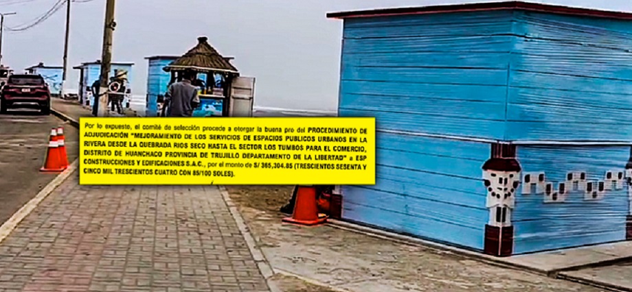 ESP Construcciones y Edificaciones tiene a cargo la instalación de quioscos en Huanchaco y cobrara más de S/ 360 mil