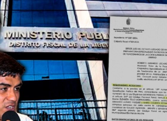 Fiscalía denuncia a Mario Reyna y Diana Tello por colusión agravada en caso asesorías en Moche