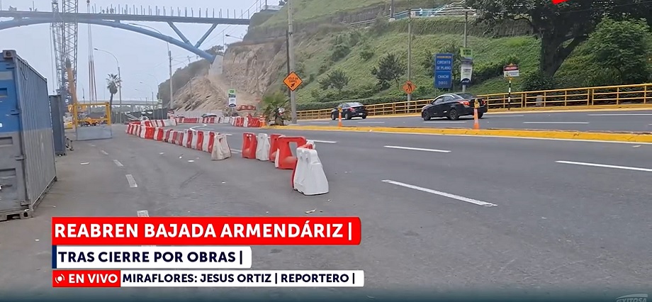 Corredor turístico Miraflores-Barranco: Reabren bajada de Armendáriz tras cierre por obras