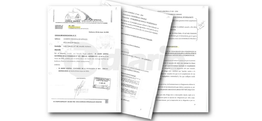 Centro de Arbitraje Mofima favorece con laudo arbitral a otro consorcio en contra del Gorehco