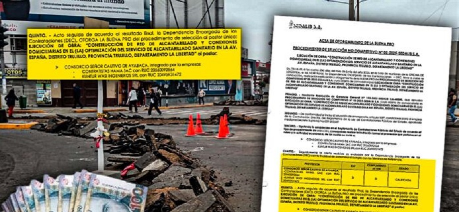 Trujillo: Sedalib adjudicó «a dedo» millonaria obra en la avenida España