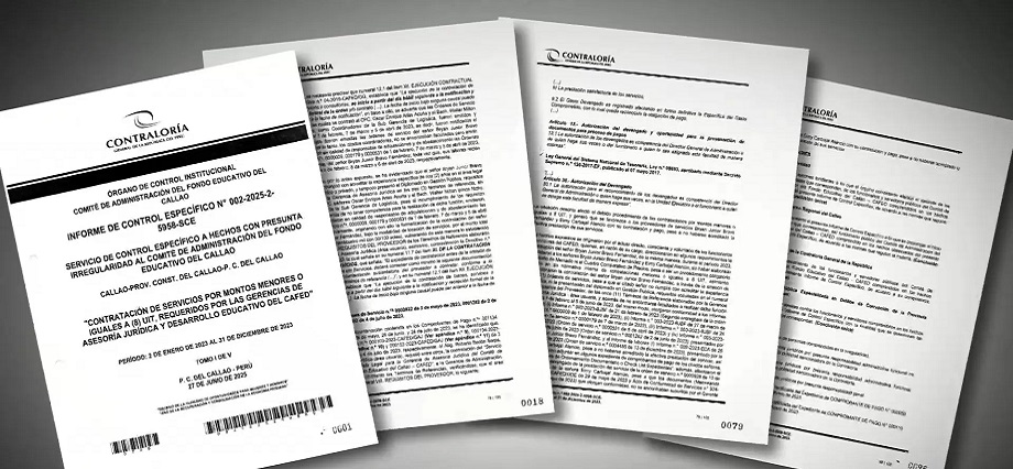 Contraloría detecta contratos direccionados en el GORE Callao