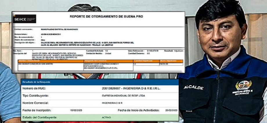 ESP formó consorcio con empresa creada en febrero de 2025 para ganar contrato de más de S/ 700 mil en Huanchaco