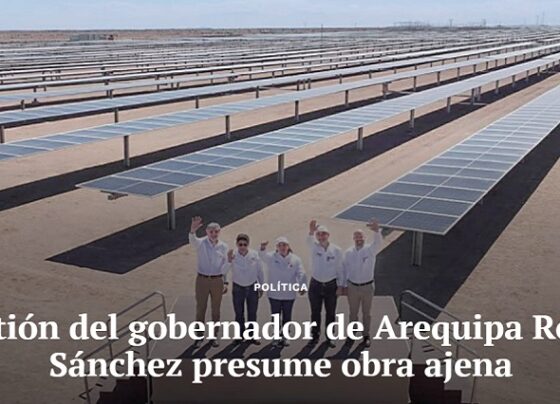 Gestión del gobernador de Arequipa Rohel Sánchez presume obra ajena