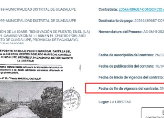 Pese a que Municipalidad de Guadalupe dispone de dinero transferido por Provías, no ejecuta Puente Mariscal Castilla
