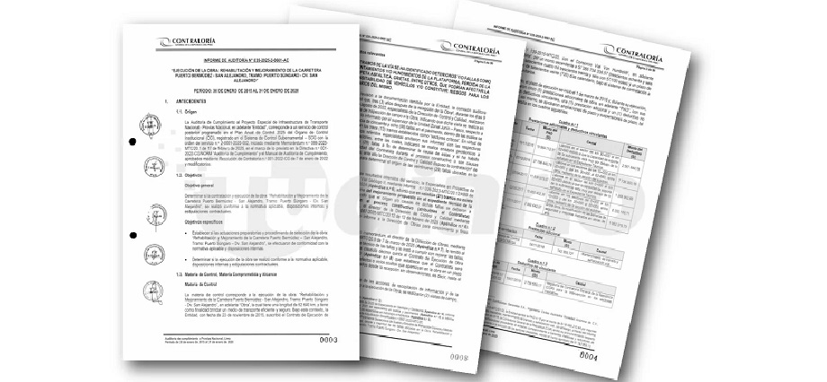 Luego de cinco años, Contraloría detecta irregularidades en obra vial