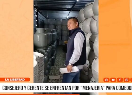 La Libertad: consejero y gerente se enfrentan por “menajería” para comedores (VIdeo)