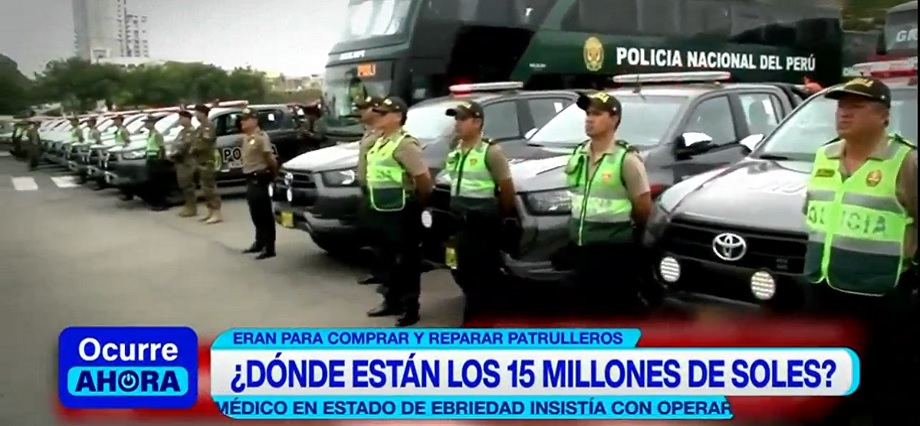 ¡Exclusivo! ¿Dónde están los S/15 millones que eran para reparar patrulleros policiales?