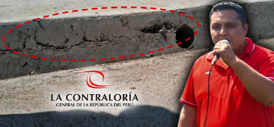 Contraloría advierte deficiencias en obra que ejecuta el Municipio de Pacanga