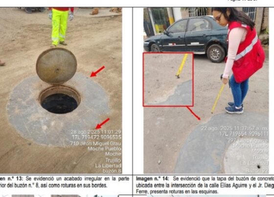 Moche: gestión del alcalde Roberto Chávez pagó por obra de saneamiento deficiente y mal ejecutada