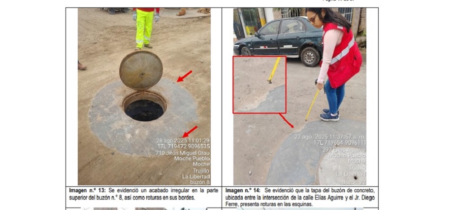Moche: gestión del alcalde Roberto Chávez pagó por obra de saneamiento deficiente y mal ejecutada