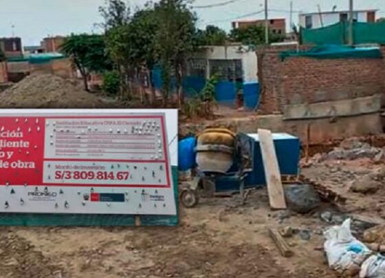 Denuncian que obra de la I.E. CRFA El Carmelo lleva dos años paralizada en Virú