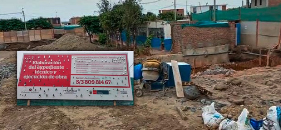Denuncian que obra de la I.E. CRFA El Carmelo lleva dos años paralizada en Virú