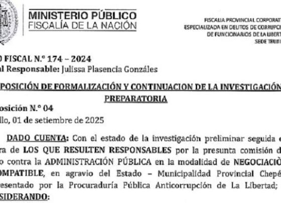 Fiscalía Anticorrupción Formaliza IP por Mantenimiento de Compactador MPCH