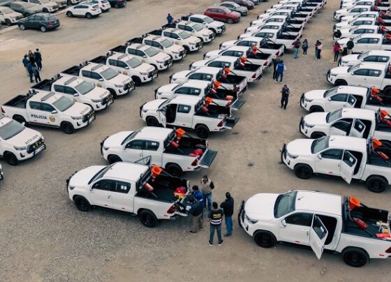 Llegan 40 Camionetas Y 80 Motos Para Entregar A Fines De Setiembre A La Policía