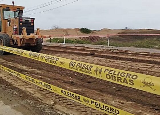 Paralizan obra en vía Trujillo-Huanchaco