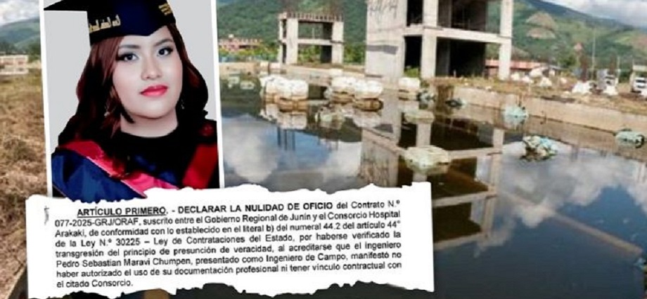 Anulan contrato para hospital Higa Arakaki por incluir a profesional sin su consentimiento