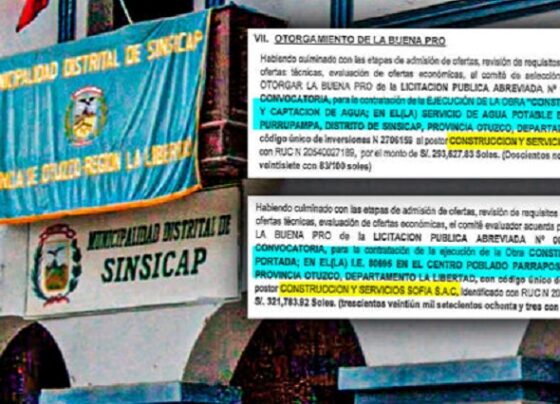 En solo tres días: Construcción y Servicios Sofía obtiene 2 contratos por más de S/ 500 mil en municipio de Sinsicap