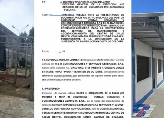 Firmado en 24 horas tras denuncia: el ingeniero fantasma que cuestiona un concurso de la Subregión de Salud