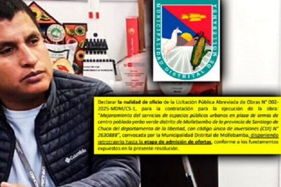 Tribunal interviene en municipio de Mollebamba y dispone la nulidad de licitación