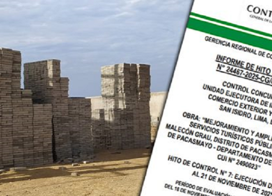Contraloría Detecta Pago de Trabajos no Ejecutados, Deficiencias Técnicas y Retrasos en la Obra del Malecón Grau de Pacasmayo