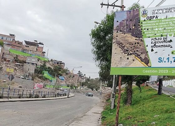 Arequipa: Retraso en ficha de mantenimiento vial en Alto Selva Alegre