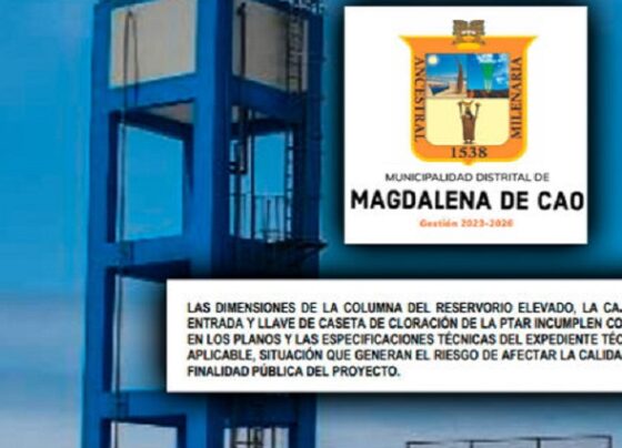 Contraloría encuentra deficiencias en obra de municipio de Magdalena de Cao